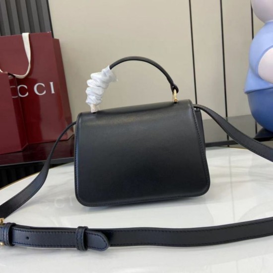 Repliche Borsa piccola con manico Gucci Siena 855536 Nero Imitazioni Outlet Italia