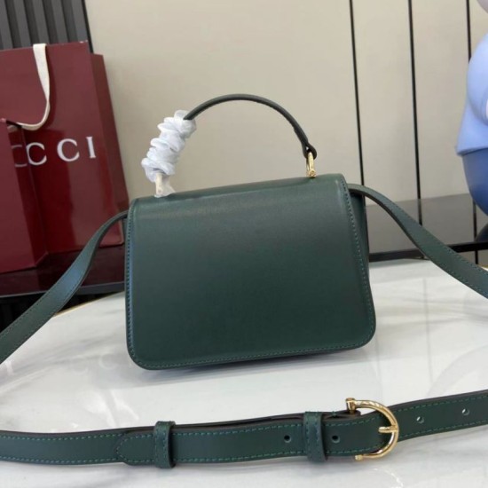 Replica Borsa piccola con manico Gucci Siena 855536 verde False Online Repliche Borsa piccola con manico Gucci Siena 855536 verde Imitazioni Outlet Italia