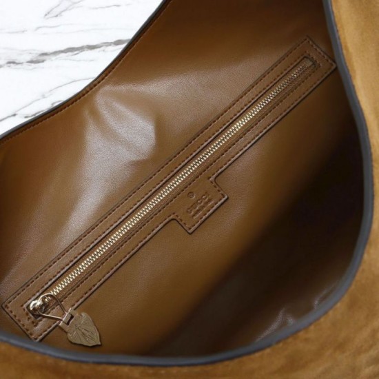 Repliche Borsa a tracolla Gucci Jackie Giorno 841542 camoscio marrone Imitazioni Outlet Italia