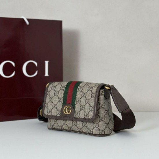 Replica Mini borsa a tracolla Gucci Ophidia 838599 marrone False Online Repliche Mini borsa a tracolla Gucci Ophidia 838599 marrone Imitazioni Outlet Italia