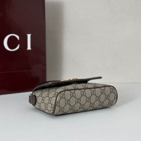 Replica Mini borsa a tracolla Gucci Ophidia 838599 marrone False Online Repliche Mini borsa a tracolla Gucci Ophidia 838599 marrone Imitazioni Outlet Italia