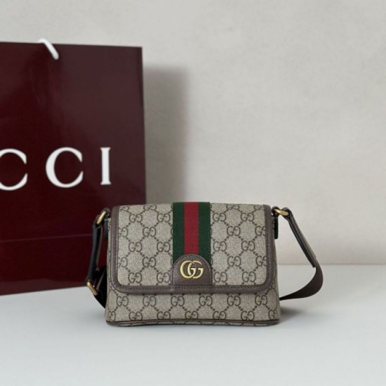 Replica Mini borsa a tracolla Gucci Ophidia 838599 marrone False Online Repliche Mini borsa a tracolla Gucci Ophidia 838599 marrone Imitazioni Outlet Italia