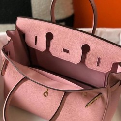 Perfette Qualità Repliche Borsa Hermes rosa Clemence Birkin 30 cm GHW Imitazione
