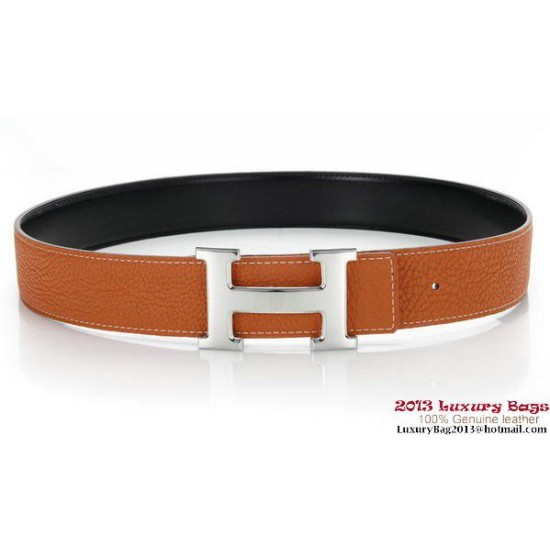 Replica Hermes 50 millimetri originale Vitello Cintura in pelle HB116-8