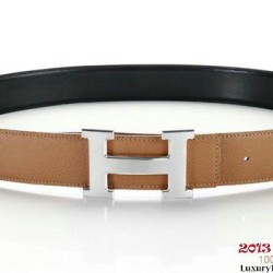 Replica Hermes 50 millimetri Saffiano Cintura di pelle HB113-4