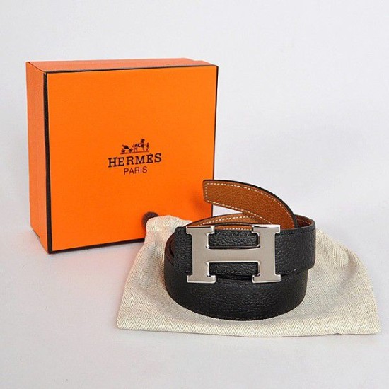 Replica Hermes Camel bovina giugulare Vene Cintura HR1006B Argento