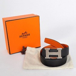 Replica Hermes Nero importato H Belt HR1005B Argento