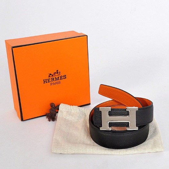 Replica Hermes Nero importato H Belt HR1005B Argento