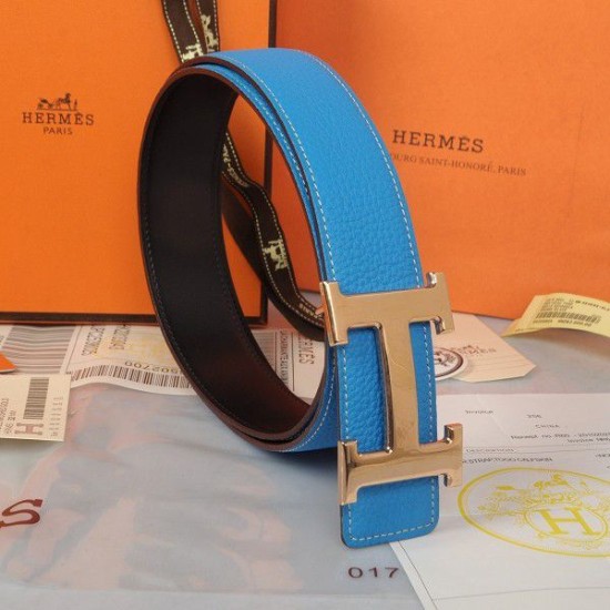 Replica Hermes Originali ha importato la cintura HR1002C Blu