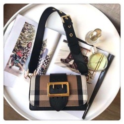 Replica Hampshire Borsa a tracolla a quadri vintage A24581 Nera