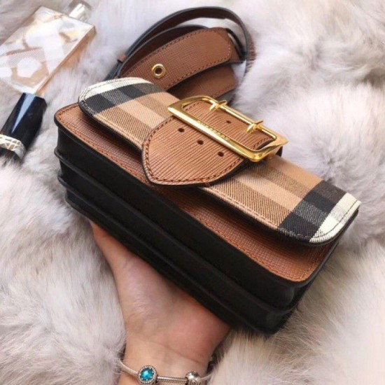 Replica Hampshire Borsa a tracolla a quadri vintage A24581 Marrone