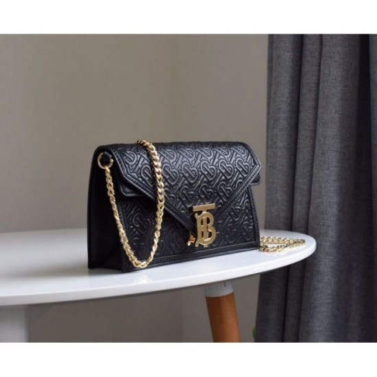 Replica Borsa Lola in pelle di agnello trapuntata a quadri nera