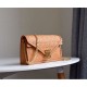 Replica Borsa Lola in pelle di agnello trapuntata a quadri arancione