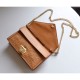 Replica Borsa Lola in pelle di agnello trapuntata a quadri arancione