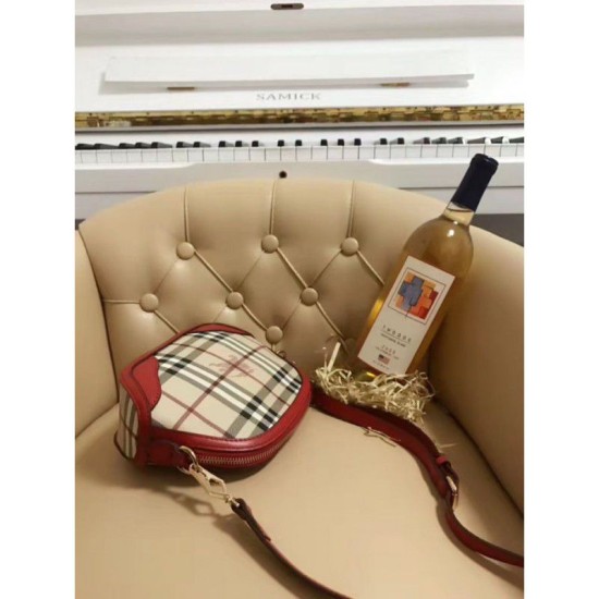 Replica Borsa Mini Haymarket Check Shell rossa
