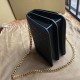 Replica Borsa TB piccola in pelle di agnello con monogramma trapuntato nera