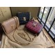Replica Borsa TB piccola in pelle di agnello con monogramma trapuntato rossa