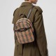 Replica Zaino piccolo in nylon con motivo Vintage check marrone