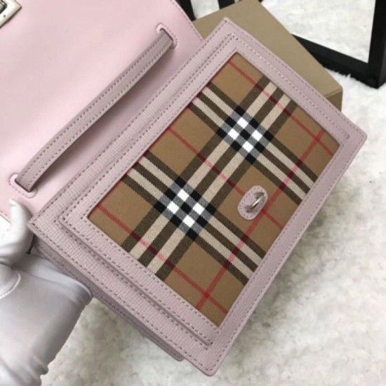 Replica Borsa a tracolla con motivo Vintage check rosa
