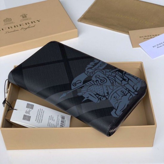 Replica London Portafoglio uomo a quadri nero