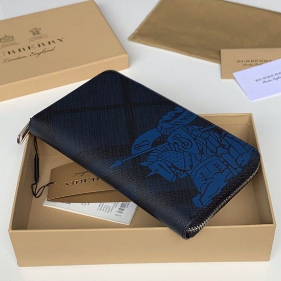 Replica Portafoglio London a quadri da uomo blu