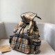Replica Zaino Medium da donna con motivo Vintage check e banda con icona