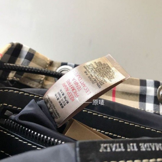 Replica Zaino Medium da donna con motivo Vintage check e banda con icona