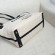 Replica Borsa Horseferry Tote in tela stampa logo Nero