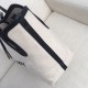 Replica Borsa Horseferry Tote in tela stampa logo Nero