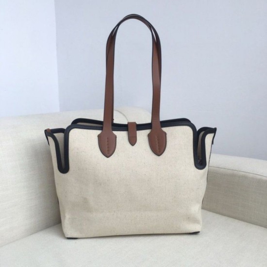 Replica Borsa Horseferry tote in tela stampa logo Caffè