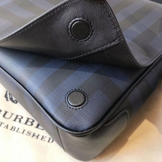 Replica London Check Uomo Borsa a tracolla Messenger Blu