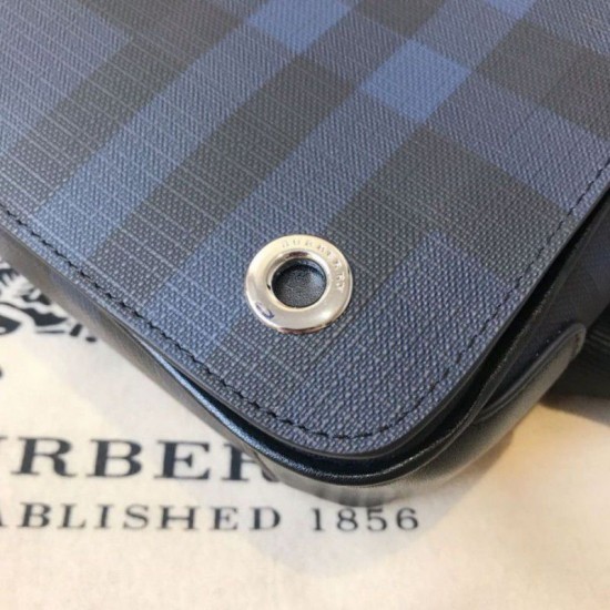 Replica London Check Uomo Borsa a tracolla Messenger Blu