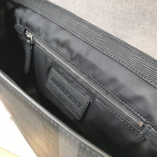 Replica Borsa a tracolla da uomo London Check nera