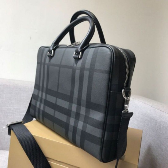 Replica Borsa a tracolla Check Uomo grigia