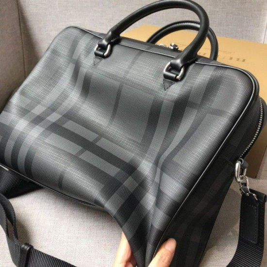 Replica Borsa a tracolla Check Uomo grigia