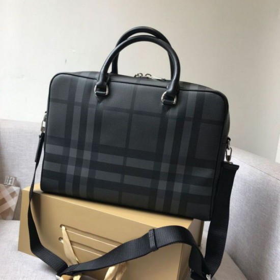 Replica Borsa a tracolla Check Uomo grigia