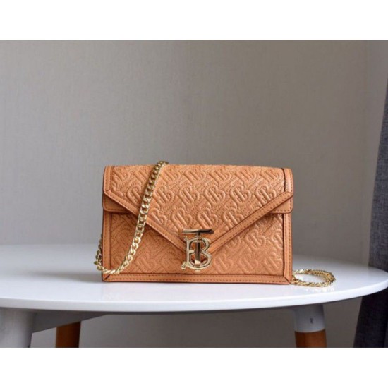 Replica Borsa Lola in pelle di agnello trapuntata a quadri arancione