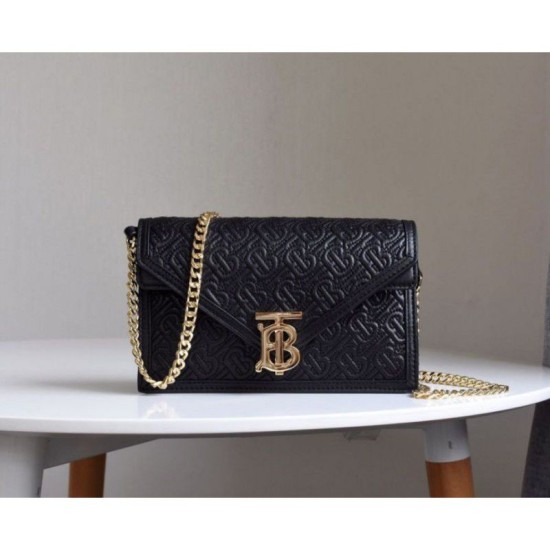 Replica Borsa Lola in pelle di agnello trapuntata a quadri nera