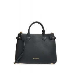 Replica Borsa media a quadri House Check nera