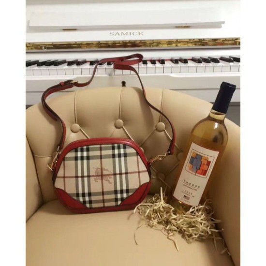 Replica Borsa Mini Haymarket Check Shell rossa
