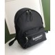 Replica Zaino in nylon stampa logo Nero Replica Zaino in nylon stampa logo Nero