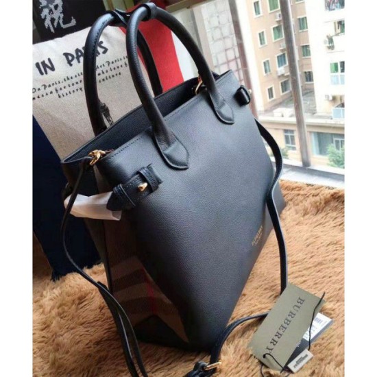 Replica Borsa media a quadri House Check Blu scuro