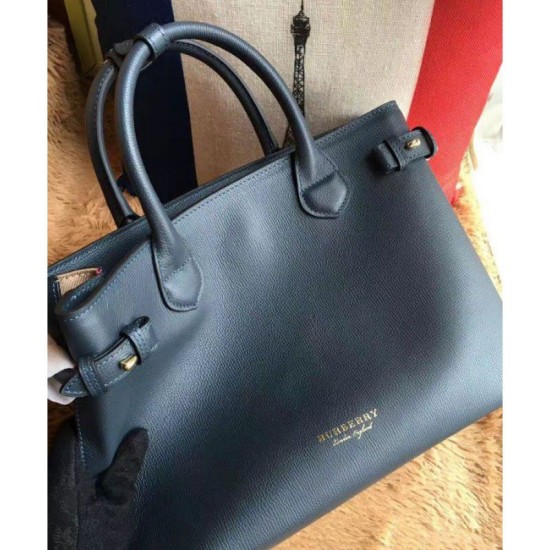 Replica Borsa media a quadri House Check Blu scuro