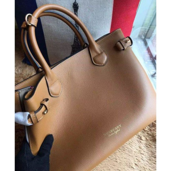 Replica Medium Banner House Check Tote Coffee