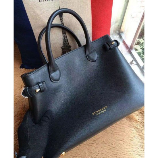 Replica Borsa media a quadri House Check nera