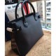 Replica Borsa media a quadri House Check nera