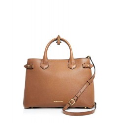 Replica Medium Banner House Check Tote Coffee