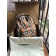 Replica Zaino in nylon con motivo Vintage check marrone