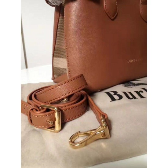 Replica Banner House Check Tote Borse Marrone Replica Banner House Check Tote Borse Marrone
