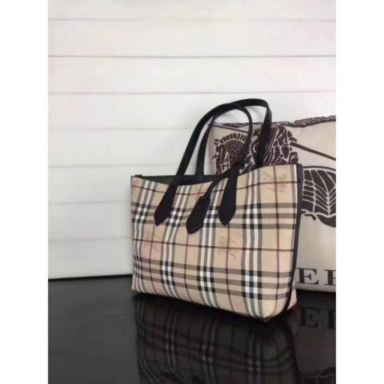 Replica Haymarket Check Reversible Tote Borse Nero